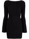 ANTONINO VALENTI CROSSOVER-BACK PLEATED MINI DRESS