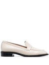 Stuart Weitzman Palmer Sleek Round-toe Loafers In Neutrals