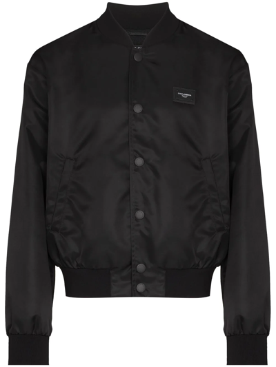 DOLCE & GABBANA DG-PLAQUE BOMBER JACKET
