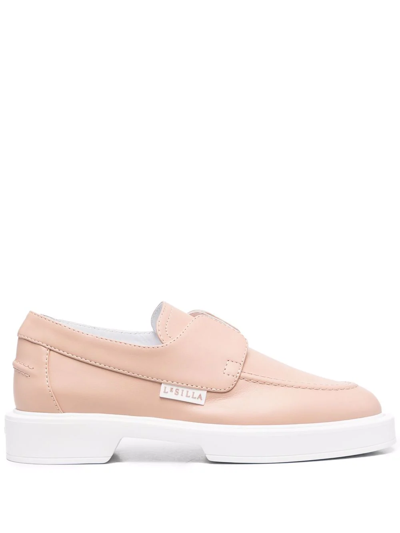 Le Silla Two-tone Leather Loafers In Neutrals