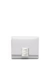 Givenchy 4g-plaque Trifold Wallet In Grey
