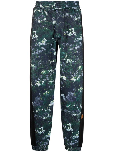 Kenzo Floral-print Track Pants In Green