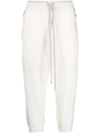 RICK OWENS CROPPED DRAWSTRING TROUSERS