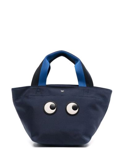 Anya Hindmarch Small Eyes Tote Bag In Blue ModeSens