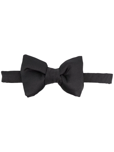 Tom Ford Pre-tied Silk-grosgrain Bow Tie In Black