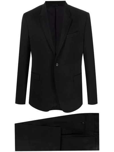 Reveres 1949 Single-breasted Wool Suit In Black