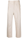 ISABEL MARANT MID-RISE COTTON CHINO TROUSERS