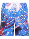 Dolce & Gabbana Graphic-print Swim Shorts In Blue