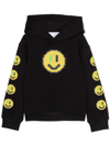 Natasha Zinko Pixel Smiley-print Hoodie In Black