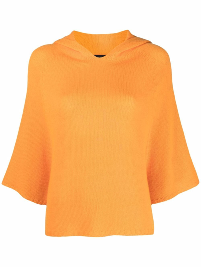 Fabiana Filippi Hooded Cashmere Jumper In Orange