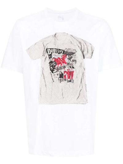 Doublet Graphic-print Cotton T-shirt In White