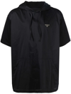 PRADA HOODED JERSEY T-SHIRT