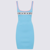 Chiara Ferragni Light Blue Viscose Blend Dress In Blue