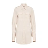House Of Dagmar Simone Poplin Woven Top In Stone