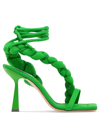 Sebastian Milano Braided Strap Sandals In Green