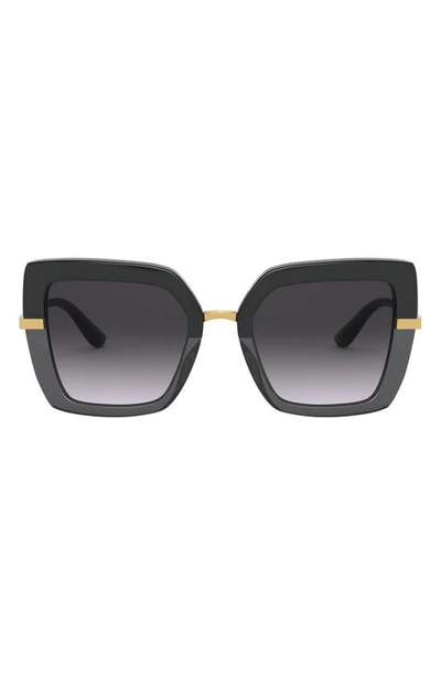 Dolce & Gabbana Dolce And Gabbana 52mm Grad Sunglasses In Black