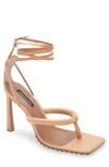 Bcbgmaxazria Pelia Thong Strap Lace Up Ankle Sandal In Palomino