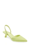 Open Edit Cammie Slingback Pump In Green Obi