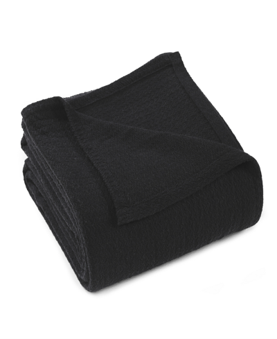 Superior Ultra-soft Textured Weave Blanket, Full/queen In Black
