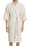 Fear Of God Waffle Weave Cotton Robe In Cement