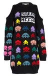 Stella Mccartney Gamer Intarsia-knit Cut-out Dress In Multicolor