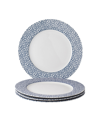 Laura Ashley Blueprint Collectables Floris Plates In Gift Box, Set Of 4 In White With Blue