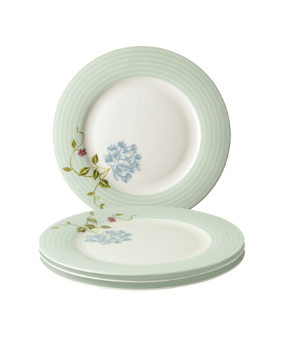 Laura Ashley Heritage Collectables Mint Candy Plates In Gift Box, Set Of 4 In White With Green