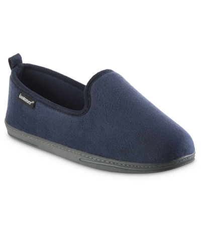 Totes Men's Memory Foam Microterry Samson Closed Back Slippers In Navy