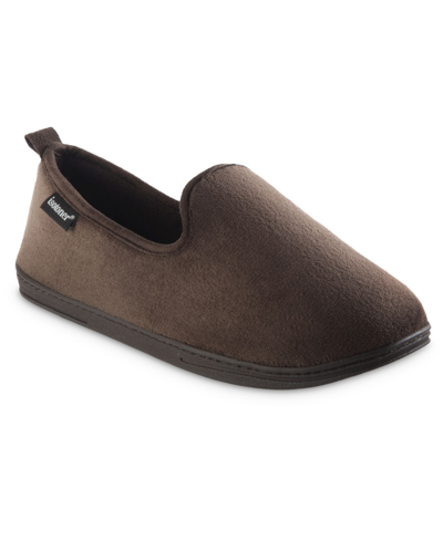 Totes Men's Memory Foam Microterry Samson Closed Back Slippers In Dark Chocolate