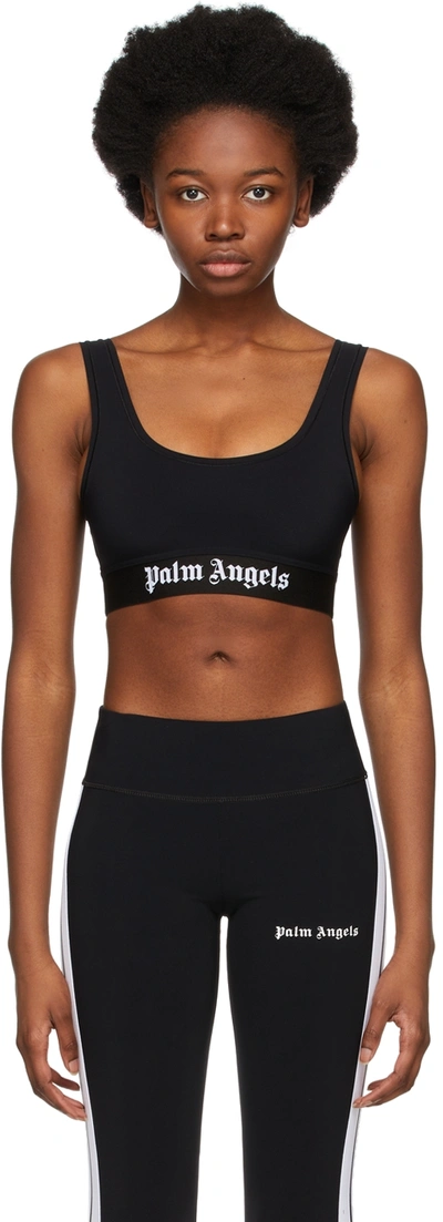 Palm Angels Top With Logoed Band In Black
