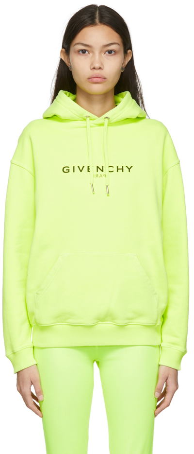 Givenchy Fluo Yellow Hoodie With Logo