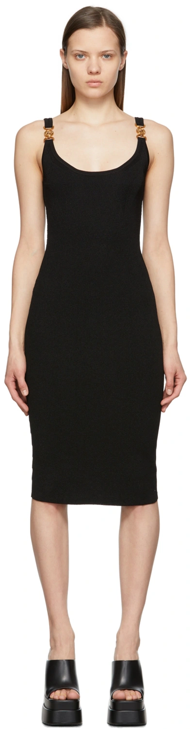 Versace Embellished Gathered Stretch-crepe Maxi Dress In Black