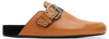 ISABEL MARANT TAN LEATHER MIRVIN LOAFERS