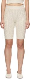 Loulou Studio Off-white Silk & Linen Musa Shorts In Ivory