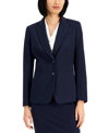 Tahari Asl Notched Two-button Blazer In New Navy