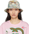 Gucci Logo-appliquéd Printed Cotton And Linen-blend Canvas Bucket Hat In White