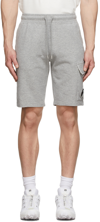 C.P. COMPANY GREY LIGHT FLEECE CARGO SHORTS