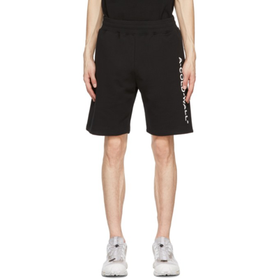 A-cold-wall* Knitted Essential Logo Sweat Short Black Sweatshort With Side Logo