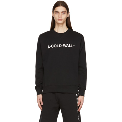 A-cold-wall* Essential Logo-print Cotton-jersey Sweatshirt In Nero