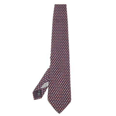 Pre-owned Valentino Garavani Cravatte Multicolor Printed Silk Tie