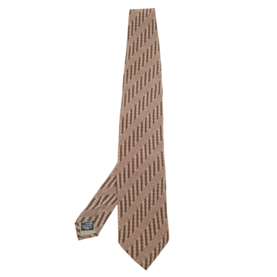 Pre-owned Giorgio Armani Brown Printed Silk Tie