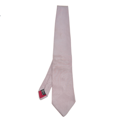 Pre-owned Etro Silver Striped Silk Tie
