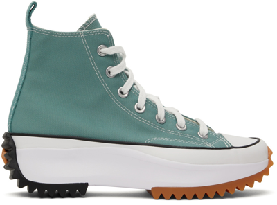 Converse Run Star Hike High Top Sneaker In Green Blue