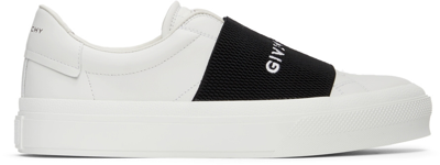 GIVENCHY WHITE & BLACK CITY COURT SLIP-ON SNEAKER