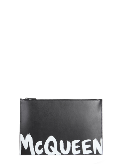 Mcq By Alexander Mcqueen Leather Clutch In Black