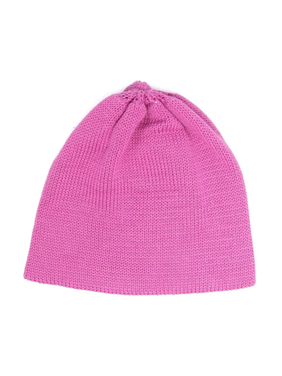 Little Bear Babies' Chunky Knitted Beanie In Pink