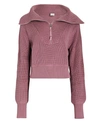 Varley Vine Ottoman Half Zip Pullover In Rose