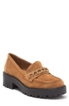 Sam Edelman Women's Taelor Chained Lug-sole Loafers Women's Shoes In Camel Suede