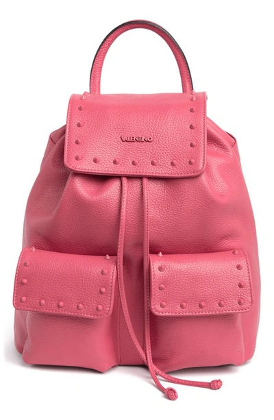 Valentino By Mario Valentino Simeon Preciosa Studded Leather Backpack In Pink Sorbet