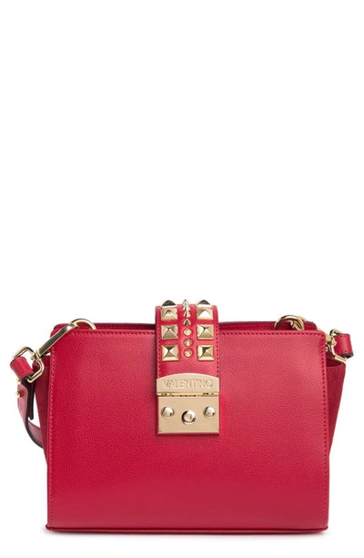 Valentino By Mario Valentino Kiki Studded Leather Crossbody Bag In Lipstick Red